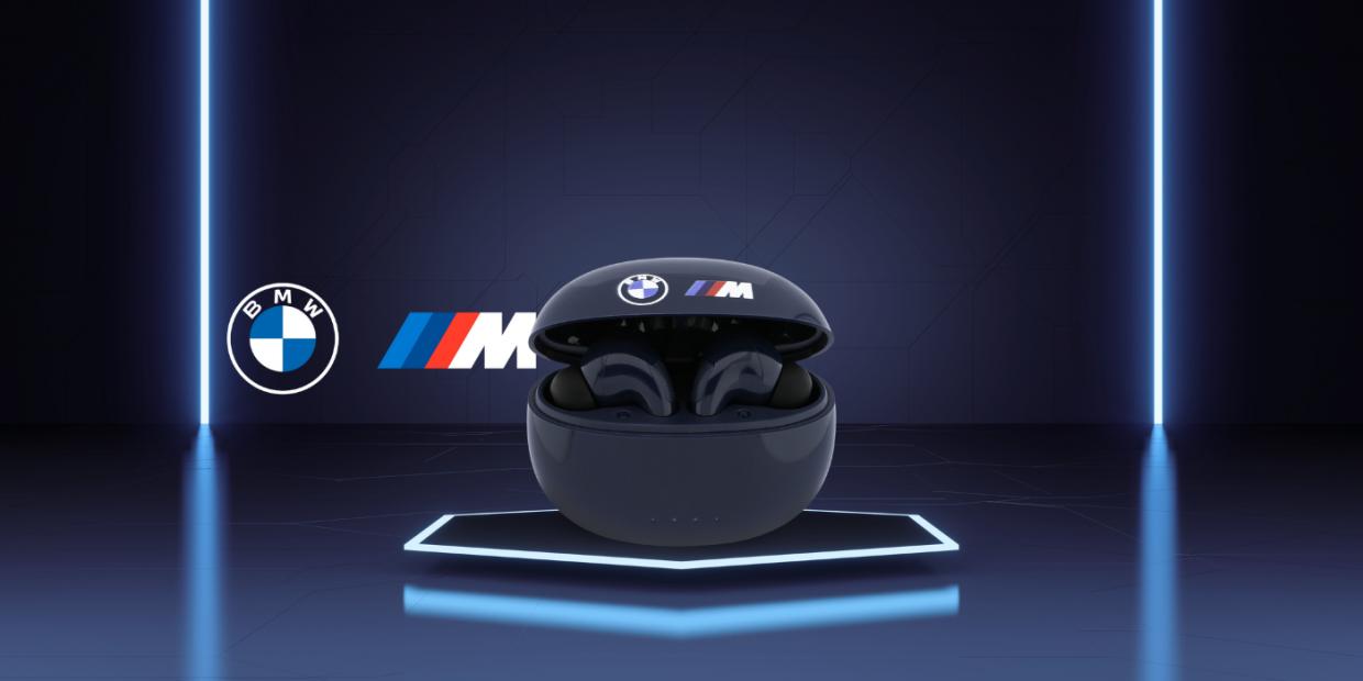 Casti wireless BMW Printed Logo, TWS, Bluetooth 5.4, 300 mAh, Autonomie 12h, USB-C, Navy Blue 1 Lerato.ro