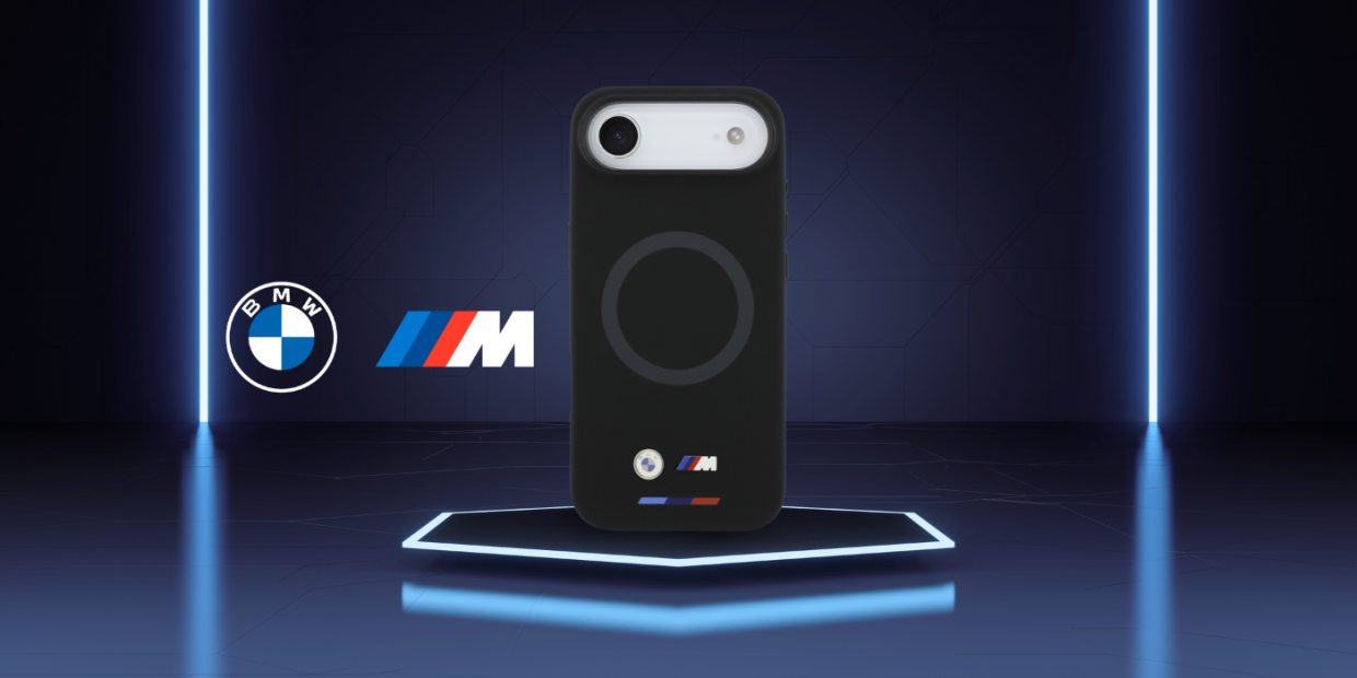 Carcasa BMW M Silicon Logo cu MagSafe compatibila cu iPhone 17 Air, Negru 1 Lerato.ro