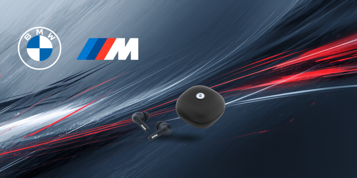 Casti wireless TWS BMW Leather Metal Logo, ENC, Bluetooth 5.4, 310 mAh, USB-C, Negru 1 Lerato.ro