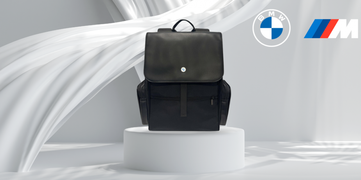 Rucsac BMW Side Pockets Metal Logo pentru laptop 15 inch si accesorii, Negru 1 Lerato.ro