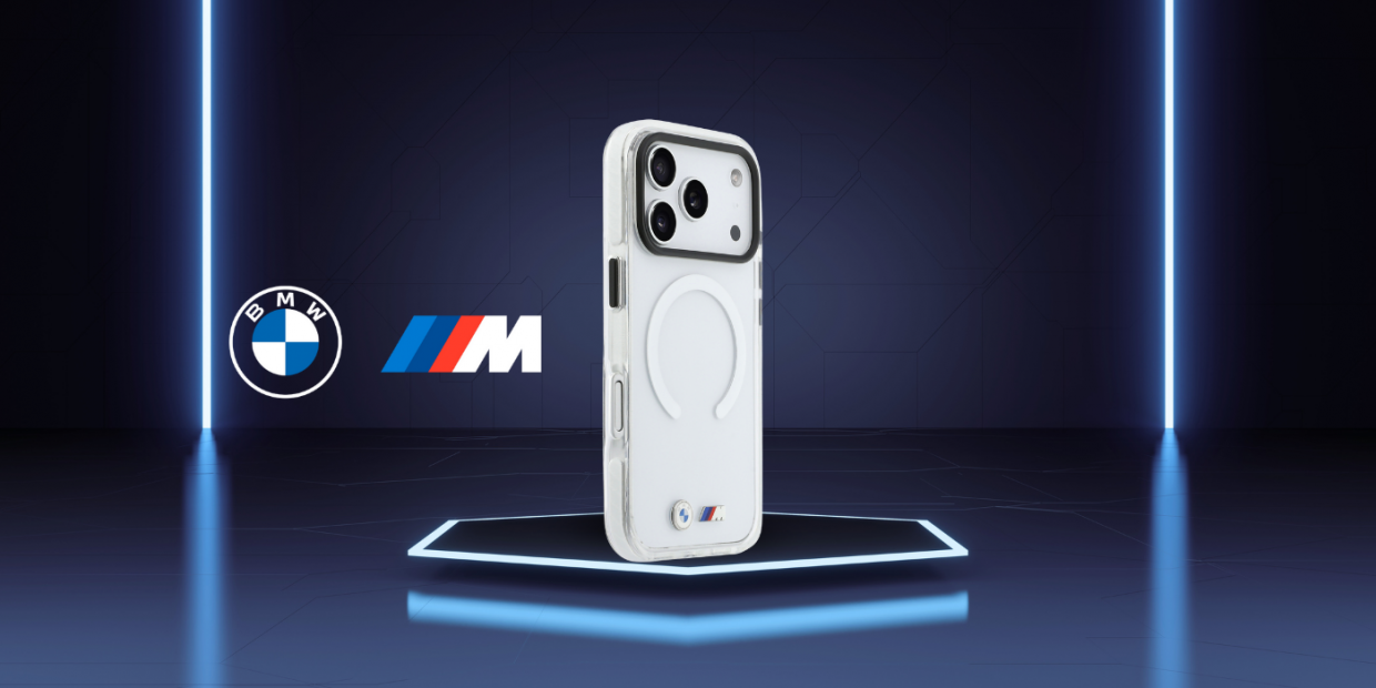 Carcasa BMW M IML Shockproof Metal Logos cu MagSafe compatibila cu iPhone 17 Pro, Transparent 1 Lerato.ro
