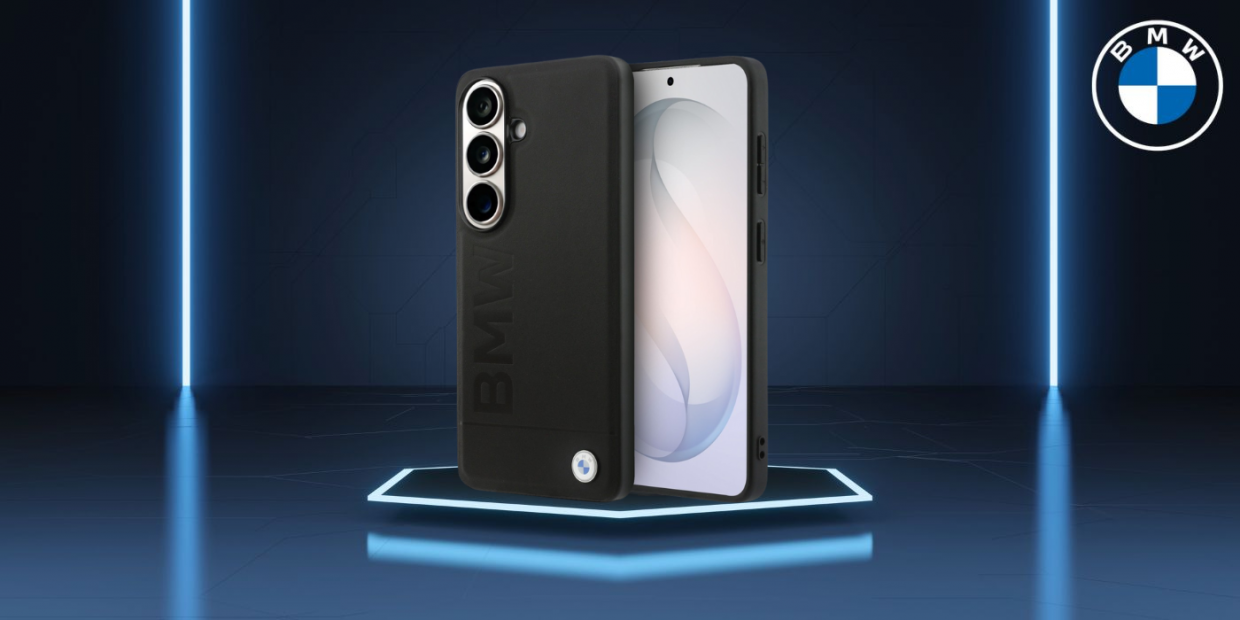 Husa BMW Leather Hot Stamp cu MagSafe compatibila cu Samsung Galaxy S26 Plus, Negru 1 Lerato.ro