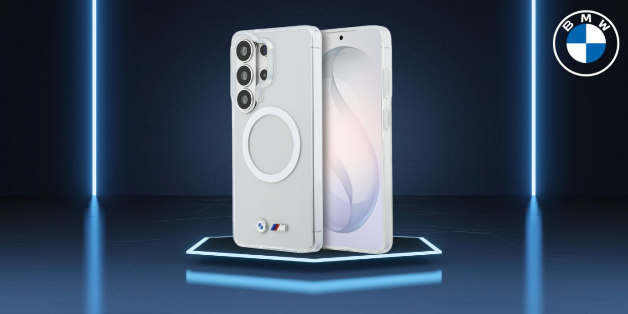 Husa BMW IML Shockproof Metal Logo cu MagSafe compatibila cu Samsung Galaxy S26 Ultra, Transparent 1 Lerato.ro