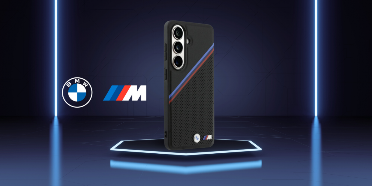 Husa BMW Tricolor Metal Logo cu MagSafe compatibila cu Samsung Galaxy S26, Negru 1 Lerato.ro