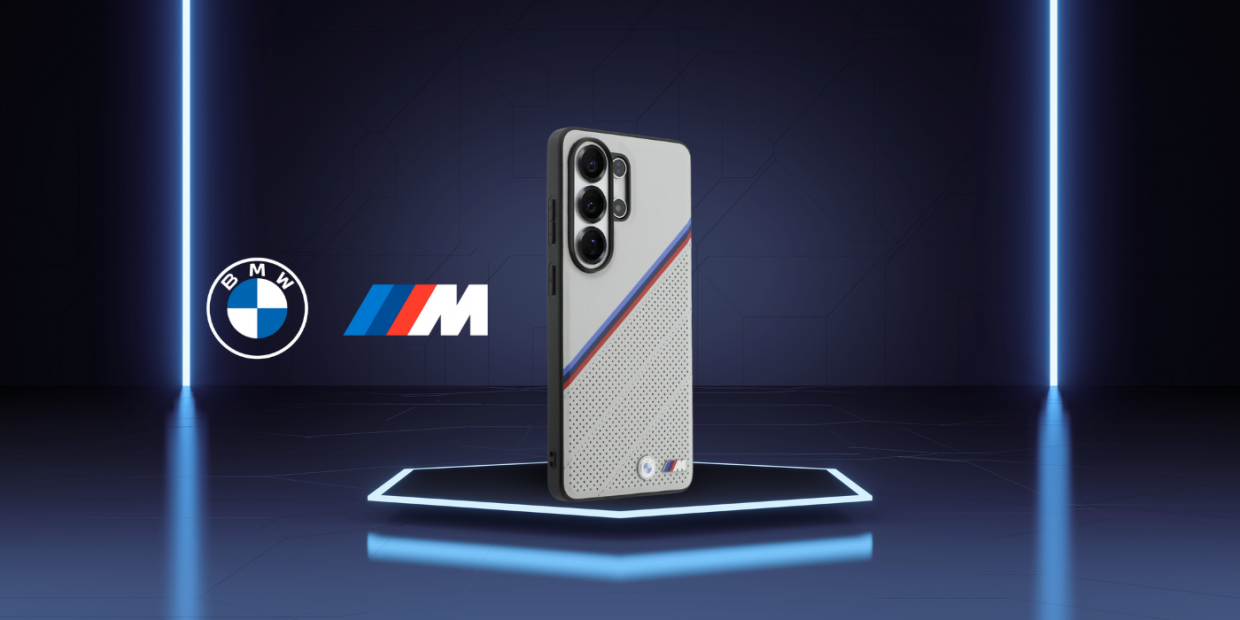 Husa BMW Tricolor Metal Logo cu MagSafe compatibila cu Samsung Galaxy S26 Ultra, Gri 1 Lerato.ro