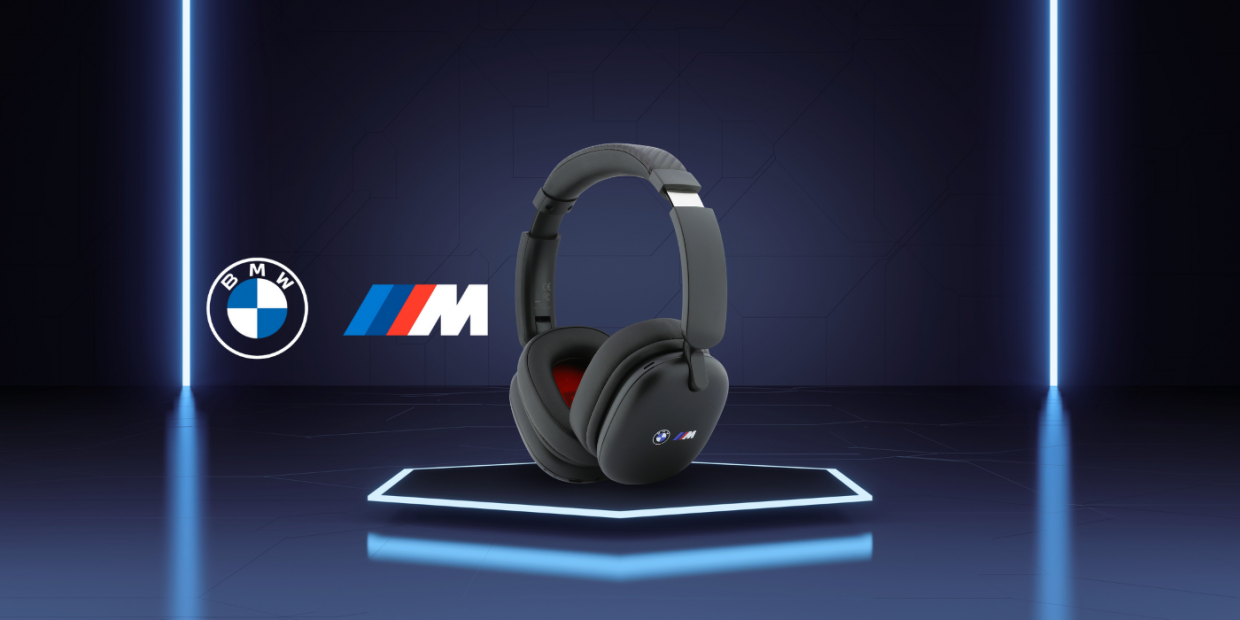 Casti wireless BMW Printed Logos, Bluetooth 5.4, 300mAh, Autonomie 32h, USB-C, Negru 1 Lerato.ro