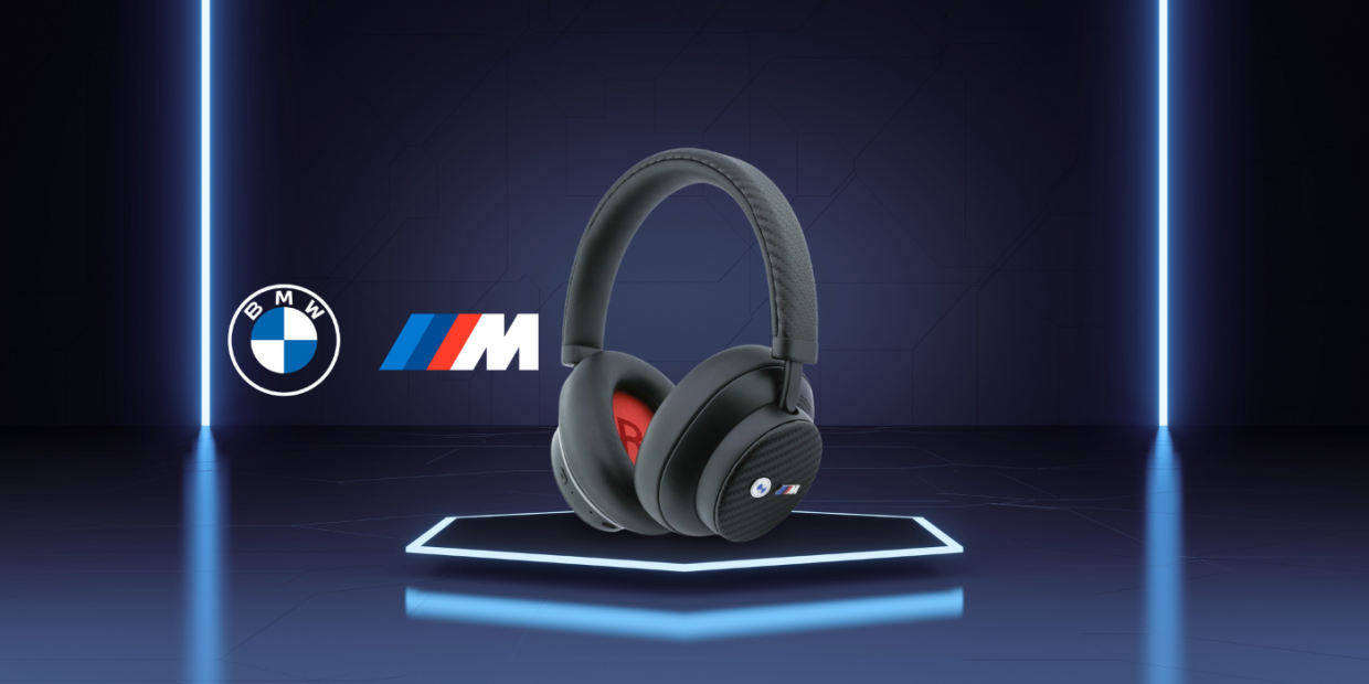 Casti wireless BMW M Carbon Metal Logo, ENC, Bluetooth 5.4, 700mAh, Autonomie 70h, USB-C, Negru 1 Lerato.ro