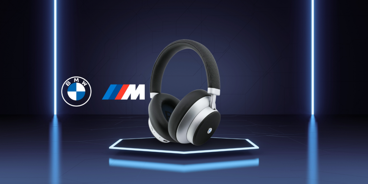 Casti wireless BMW Metal Logo MK, ENC, Bluetooth 5.4, 700mAh, Autonomie 70h, USB-C, Silver 1 Lerato.ro