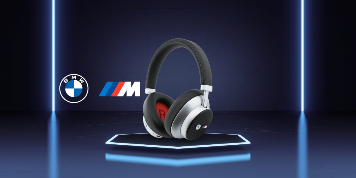Casti wireless BMW M Carbon Metal Logo, ENC, Bluetooth 5.4, 700mAh, Autonomie 70h, USB-C, Silver 1 Lerato.ro