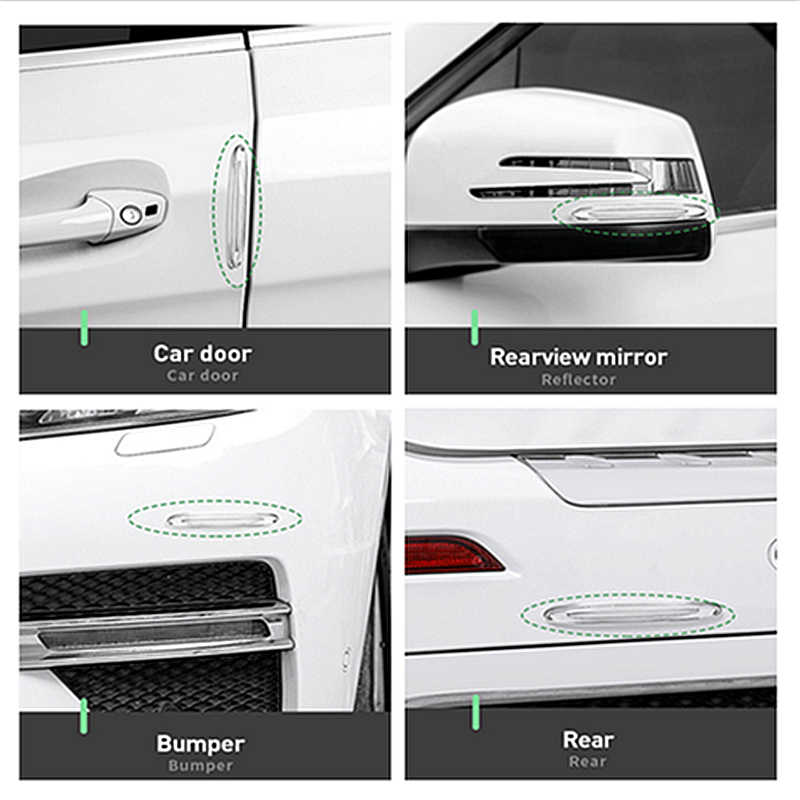 Banda Protectie Laterala Usa Auto Baseus, 4x Airbag Bumper Strip, Transparent 1 Lerato.ro