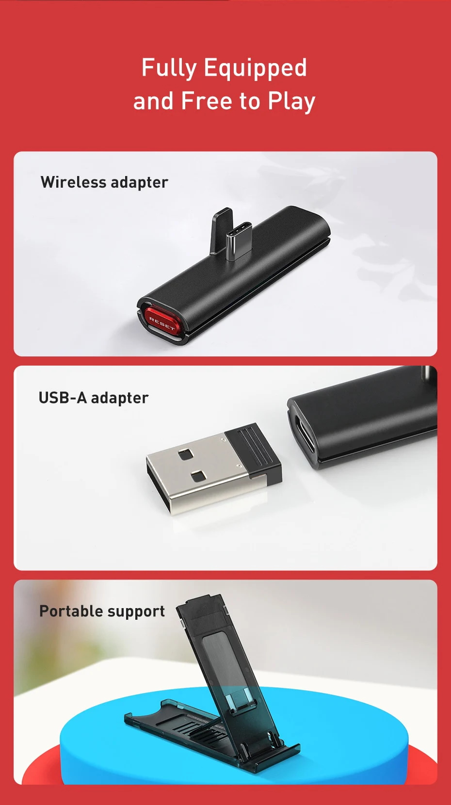 Adaptor audio Baseus BA05 pentru Nintendo Switch Lite, Fast Charge 18W, USB-C, DAC, Bluetooth 4.2, Negru 1 Lerato.ro