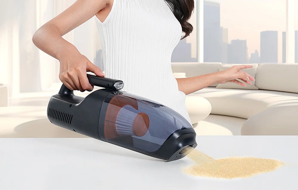 Aspirator wireless Baseus AP02, 6000Pa, 72dB, 160W, USB-C, Accesorii incluse, Negru 1 Lerato.ro