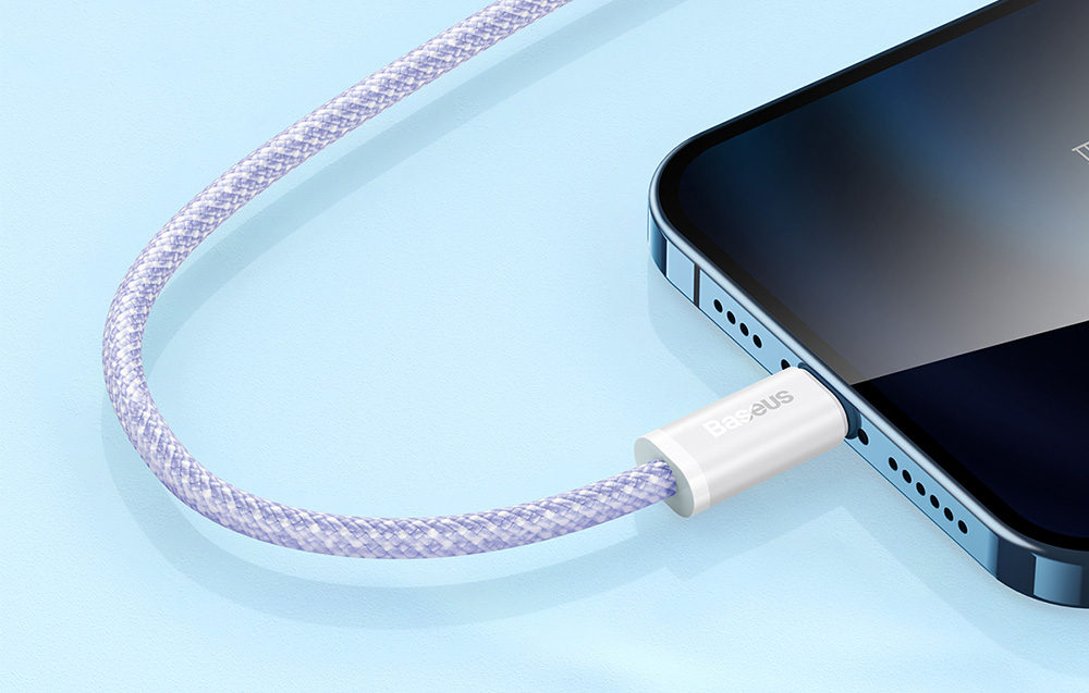 Cablu pentru incarcare si transfer de date Baseus Dynamic 2, USB/Lightning, 2.4A, 2m, Mov 1 Lerato.ro