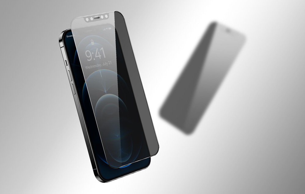 Folie sticla securizata Baseus Privacy compatibila cu iPhone 12 Pro Max, Transparent 1 Lerato.ro