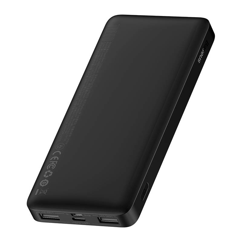 Baterie externa portabila Baseus Bipow 10000 mAh, Digital Display, 15W, Cablu MicroUSB inclus, Negru 1 Lerato.ro
