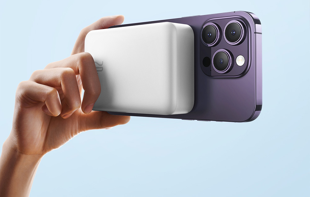 Baterie externa portabila Baseus Magnetic Mini, Incarcare Wireless, Fast Charge 20W, 20000 mAh, Cablu USB-C inclus, Alb 1 Lerato.ro