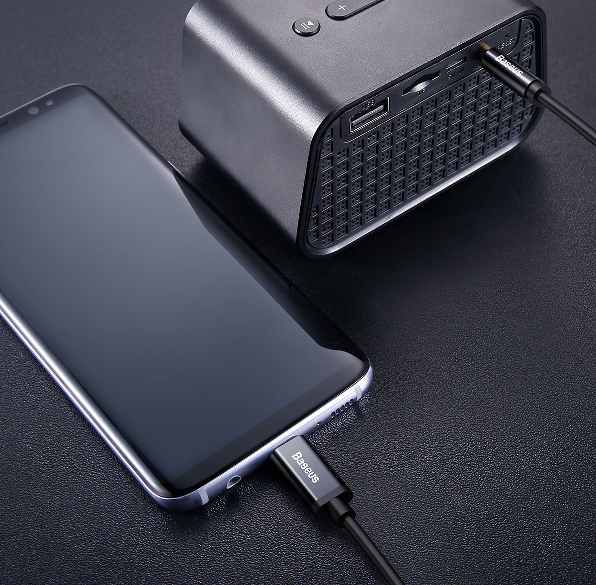 Cablu audio Baseus Yiven M01, tata USB-C la tata mini jack 3.5 mm, 1.2 m, Alb 1 Lerato.ro