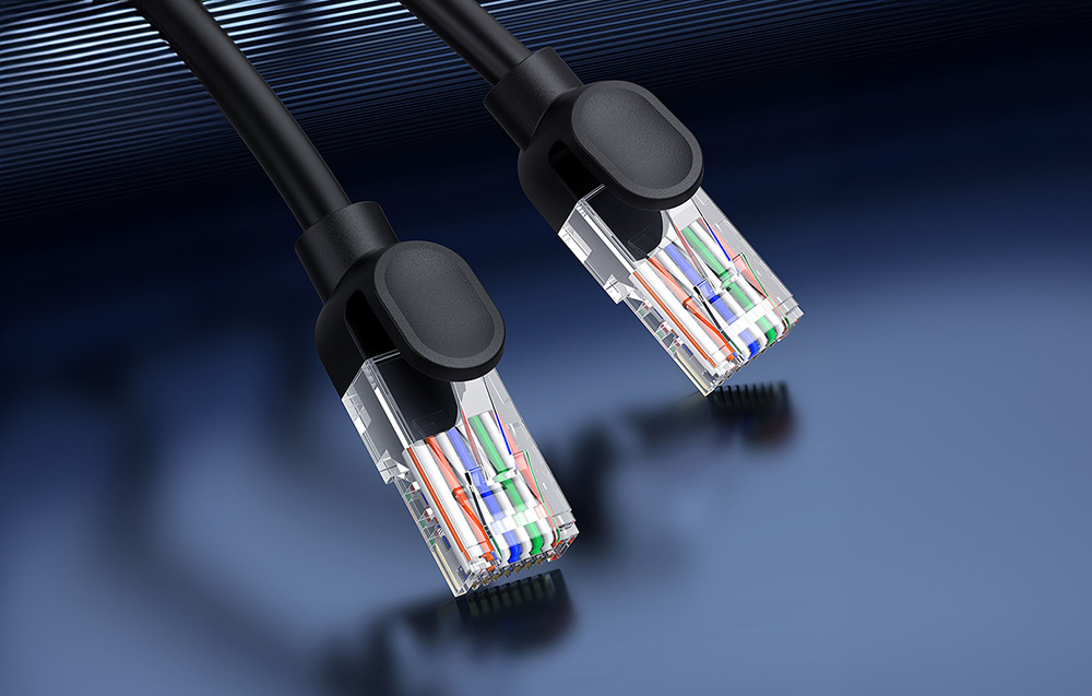 Cablu retea Baseus Ethernet, Flat, Cat. 6, Mufat 2xRJ45, Lungime 30 m, 1Gbps, Negru 1 Lerato.ro