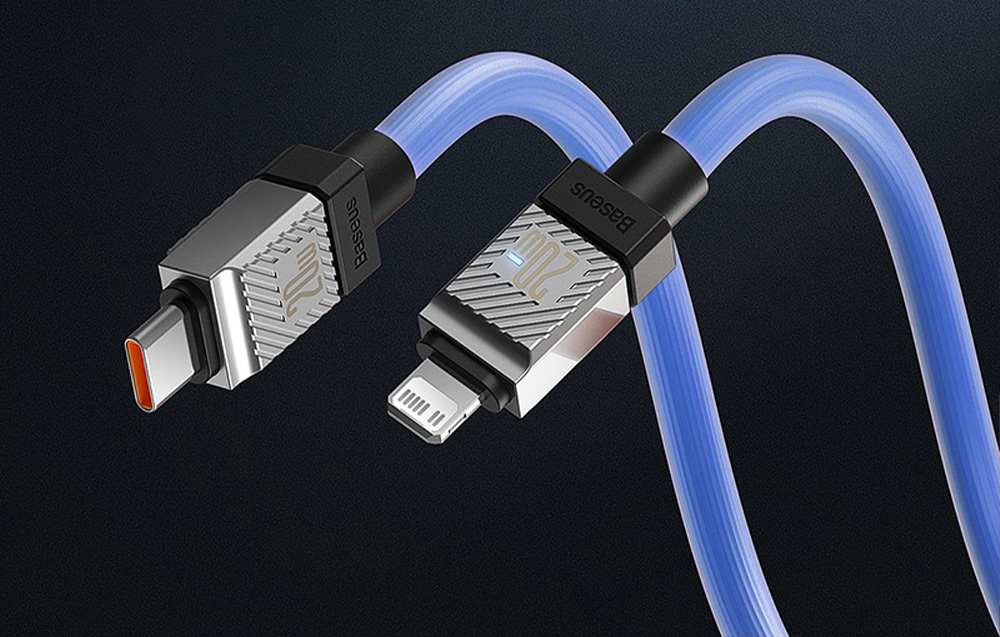 Cablu pentru incarcare si transfer de date Baseus CoolPlay, USB Type-C/Lightning, 20W, 2.4A, 1m, Mov 1 Lerato.ro