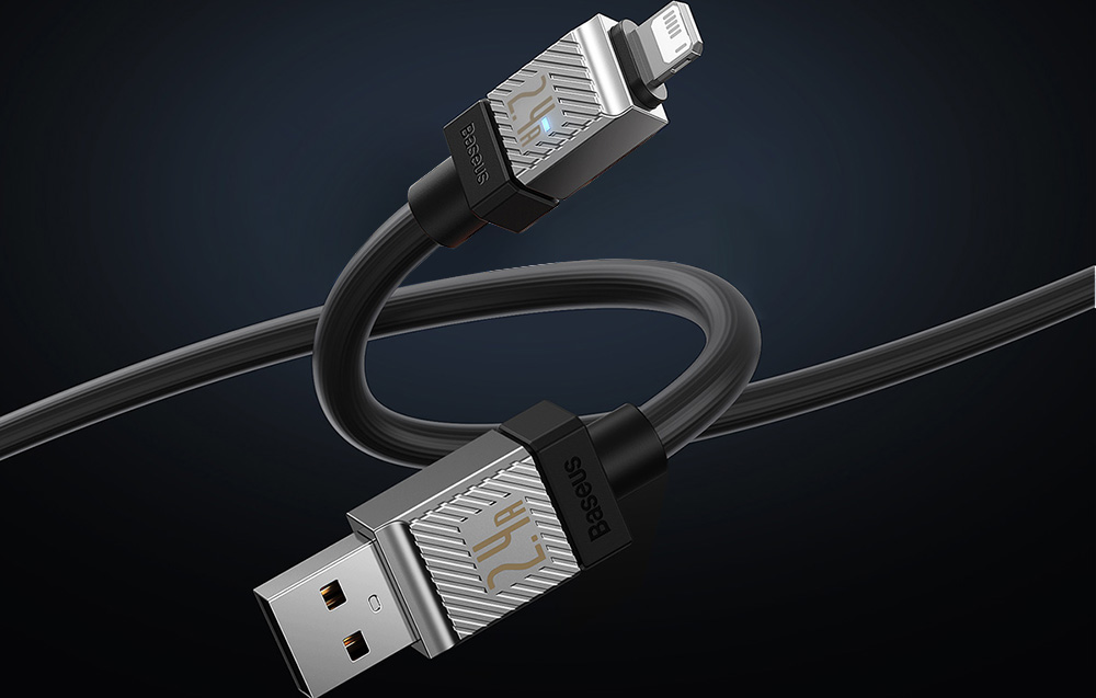 Cablu pentru incarcare si transfer de date Baseus CoolPlay, USB/Lightning, 2.4A, 1m, Negru 1 Lerato.ro