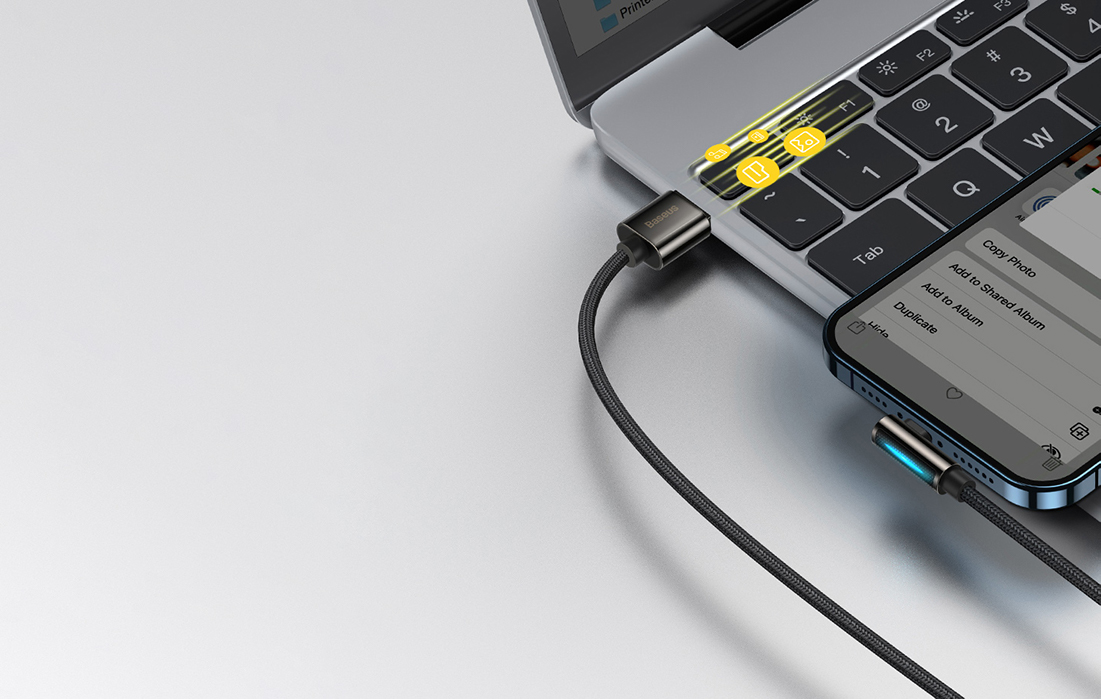 Cablu pentru incarcare si transfer de date Baseus Legend Elbow, USB/Lightning, 2.4A, 1m, Negru 1 Lerato.ro