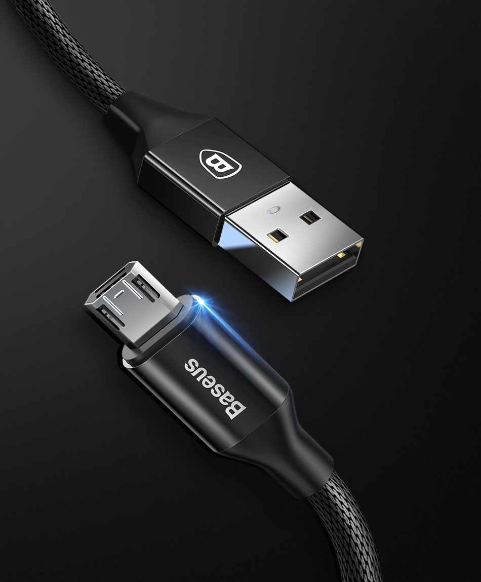 Cablu pentru incarcare si transfer de date Baseus Yiven, USB/Micro-USB, 2A, 1.5m, Maro 1 Lerato.ro