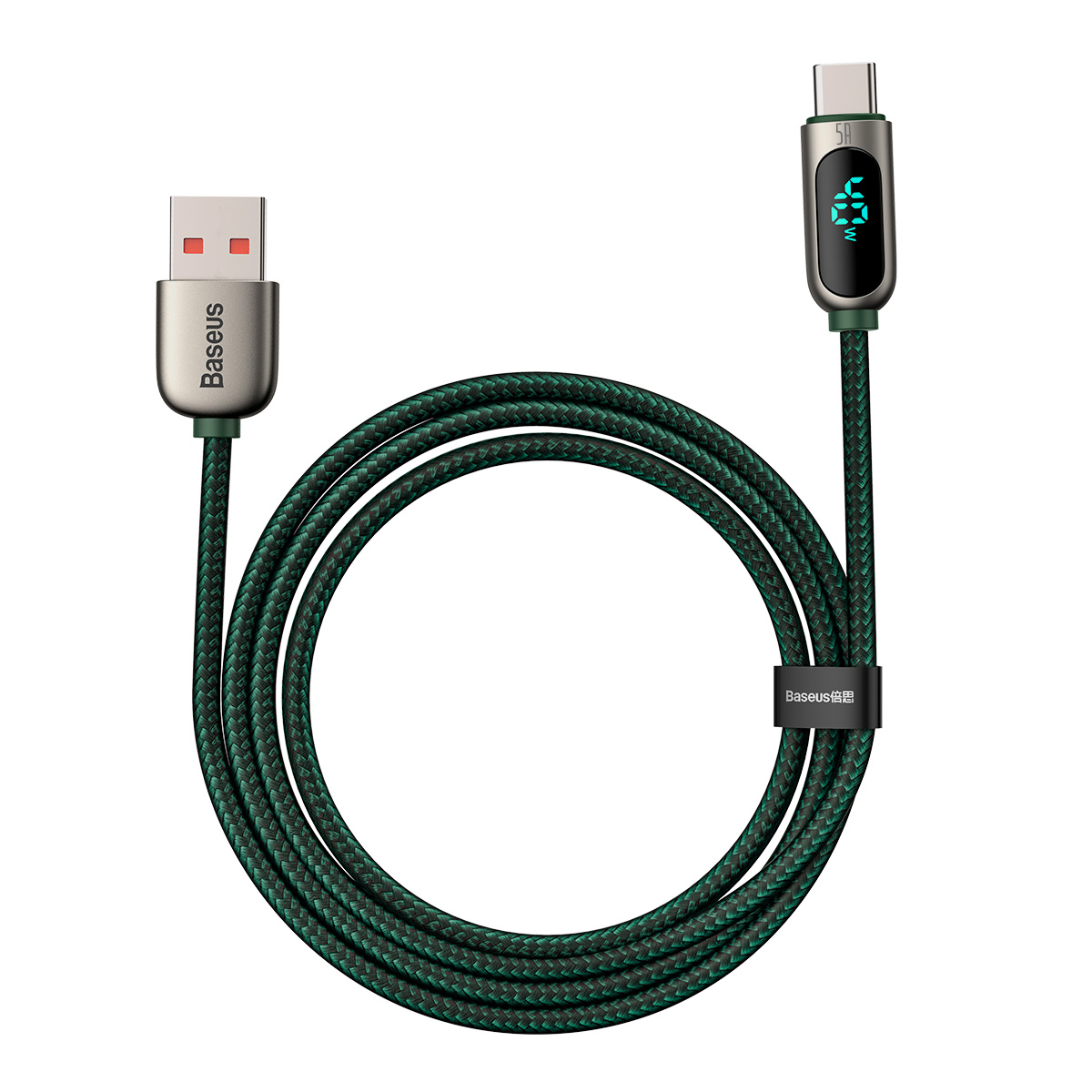 Cablu pentru incarcare si transfer de date Baseus Digital Display, USB/USB Type-C, 40W, 5A, 1m, Alb 1 Lerato.ro