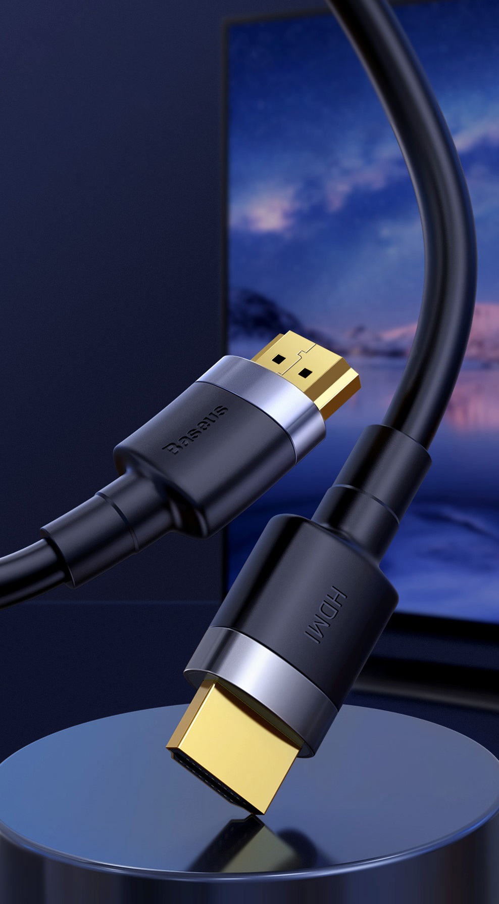 Cablu video Baseus Cafule HDMI tata - HDMI tata, 4K, 60Hz, 18Gbps, 1m, Negru/Gri 1 Lerato.ro