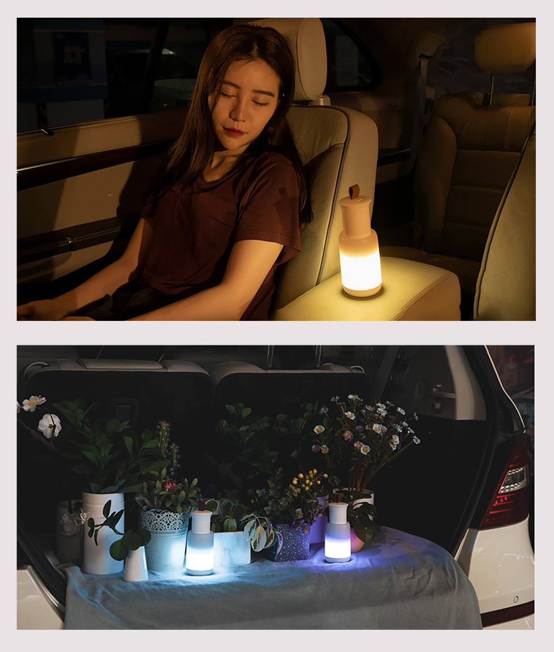 Lampa auto LED Baseus Starlit Night, 4 moduri iluminare, USB-C, 500 mAh, Alb 1 Lerato.ro