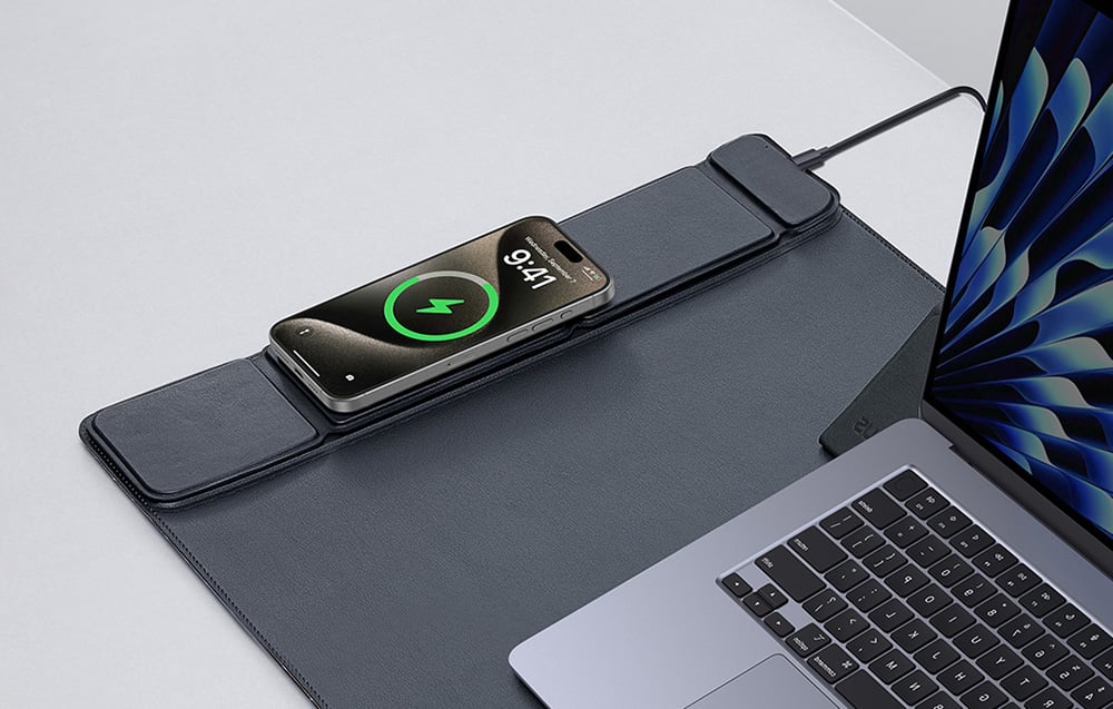 Mousepad Baseus MagPro 2, Incarcator Wireless, Piele ecologica, 80x36 cm, Negru 1 Lerato.ro