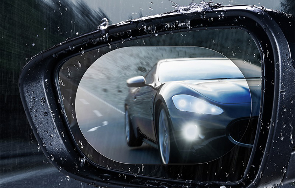 Set 2 folii protectie oglinda auto Baseus ClearSight, Waterproof, Transparent 1 Lerato.ro
