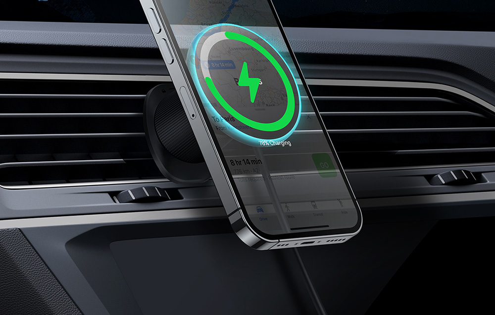 Suport auto Baseus Magnetic CW01, Air Vent Mount, Incarcare Wireless 15W, Rotire 360 grade, Negru 1 Lerato.ro