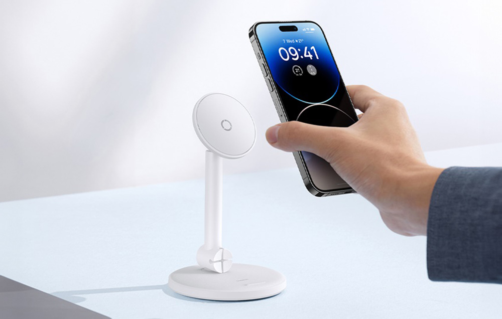 Suport universal tableta si telefon Baseus MagPro, Telescopic, Alb 1 Lerato.ro