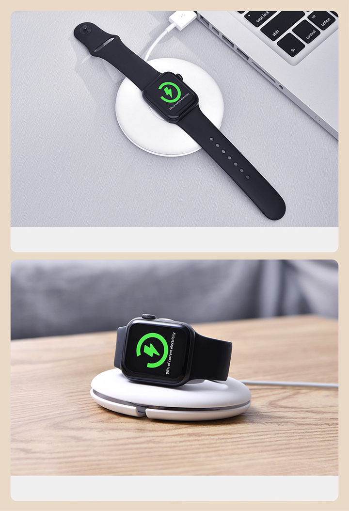 Suport tip organizator Baseus Planet Cable Winder compatibil cu incarcatorul Apple Watch, Alb 1 Lerato.ro