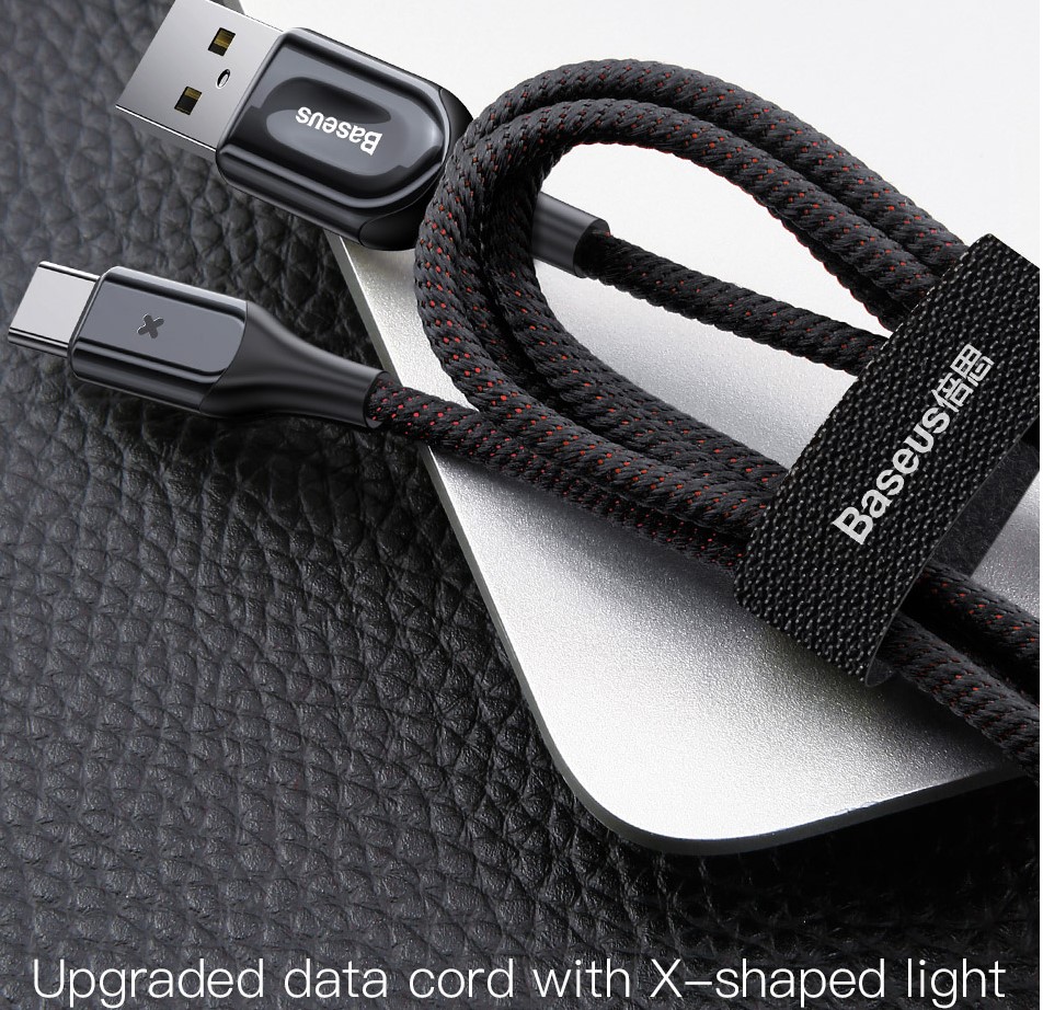 Cablu pentru incarcare si transfer de date Baseus X-Shaped USB 3.0/USB Type-C 1m Negru 1 Lerato.ro