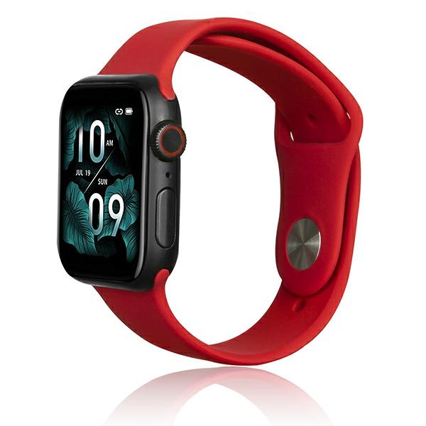 Curea Beline Silicone Strap compatibila cu Apple Watch 38/40/41mm, Rosu 1 Lerato.ro