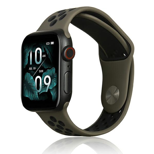 Curea Beline Sport Silicone compatibila cu Apple Watch 38/40/41mm, Maro / Negru 1 Lerato.ro