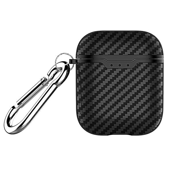 Carcasa Beline Carbon Cover compatibila cu Apple AirPods 1/2, Negru 1 Lerato.ro