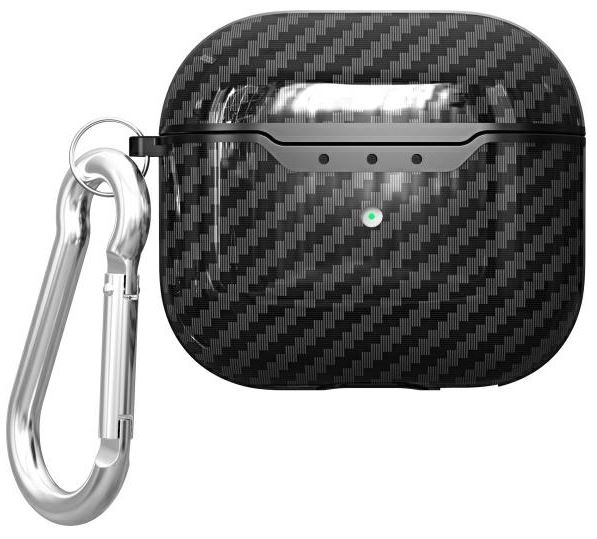 Carcasa Beline Carbon Cover compatibila cu Apple AirPods 4, Negru 1 Lerato.ro