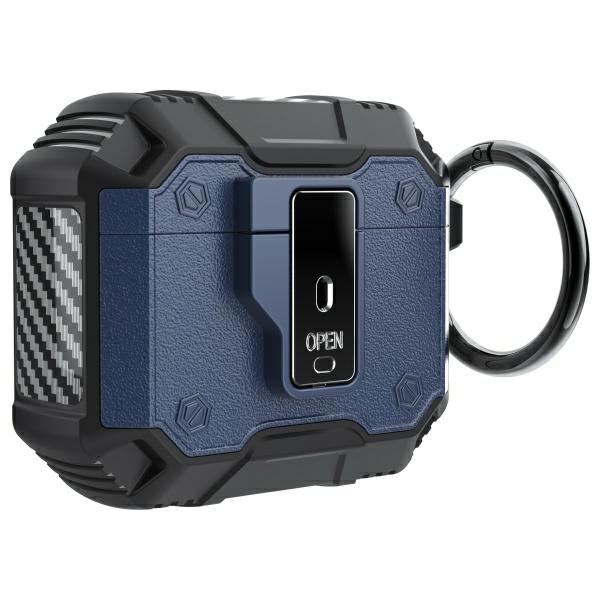 Carcasa Beline Click Cover compatibila cu Apple AirPods 4, Albastru 1 Lerato.ro