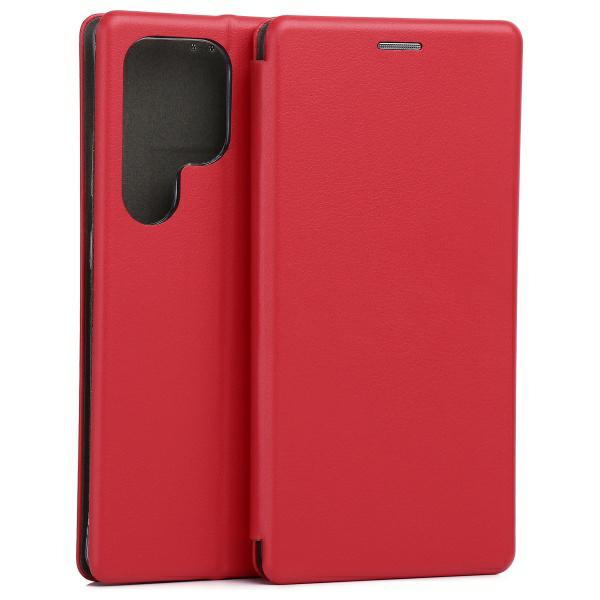 Carcasa flip cover Beline Magnetic Book compatibila cu Samsung Galaxy S25 Ultra, Rosu 1 Lerato.ro