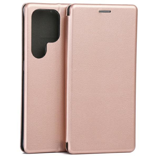 Carcasa flip cover Beline Magnetic Book compatibila cu Samsung Galaxy S25 Ultra, Rose Gold 1 Lerato.ro