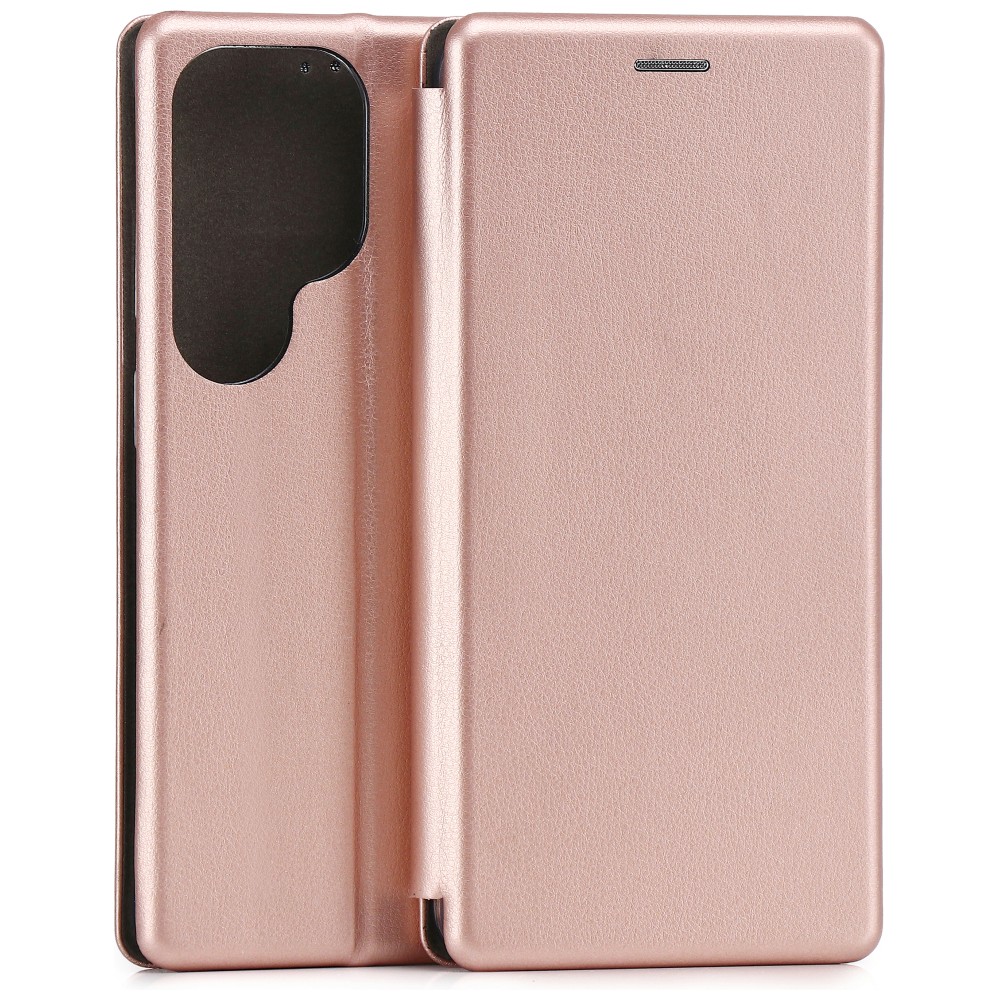 Husa flip cover Beline Magnetic Book compatibila cu Samsung Galaxy S26 Ultra, Roz 1 Lerato.ro