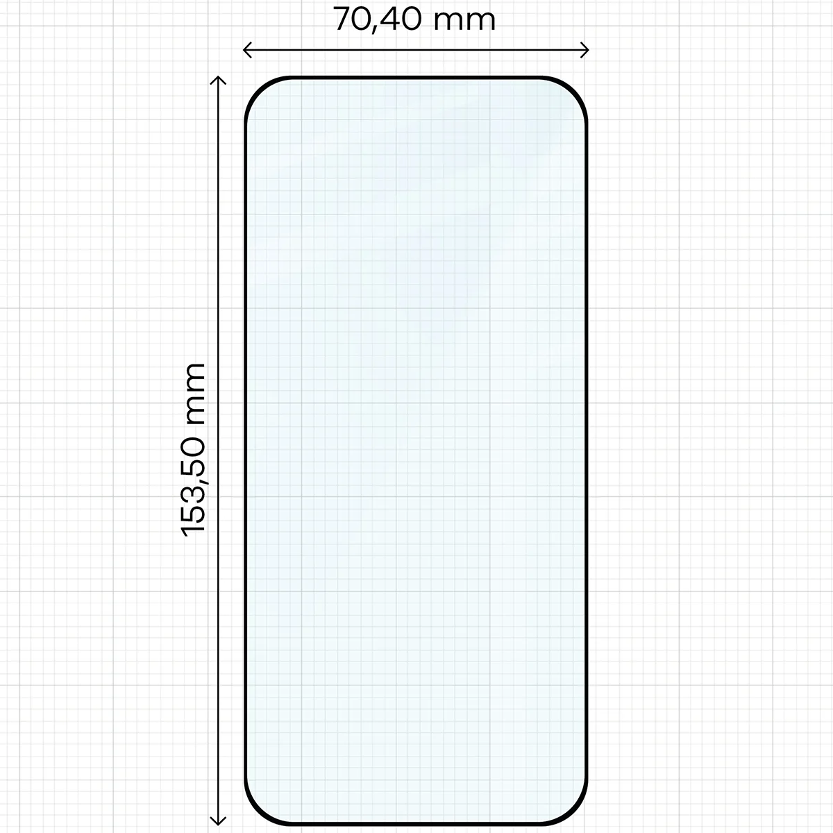 Dimensiunile sticlei securizate Bizon Glass Edge pentru Vivo V70 5G