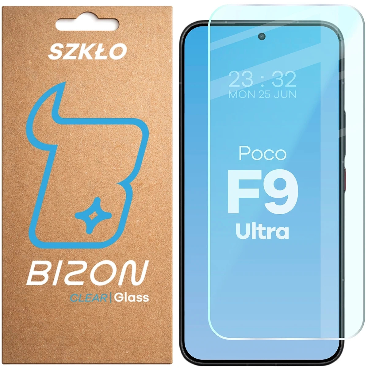 Folie sticla securizata Bizon Glass Clear compatibila cu Xiaomi Poco F9 Ultra, Transparent