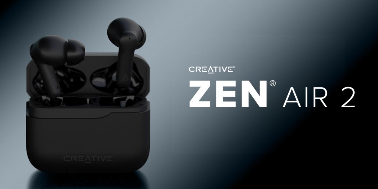 Casti wireless Creative Zen Air 2, Bluetooth 5.3, Autonomie 6h IPX4, USB-C, Negru 1 Lerato.ro