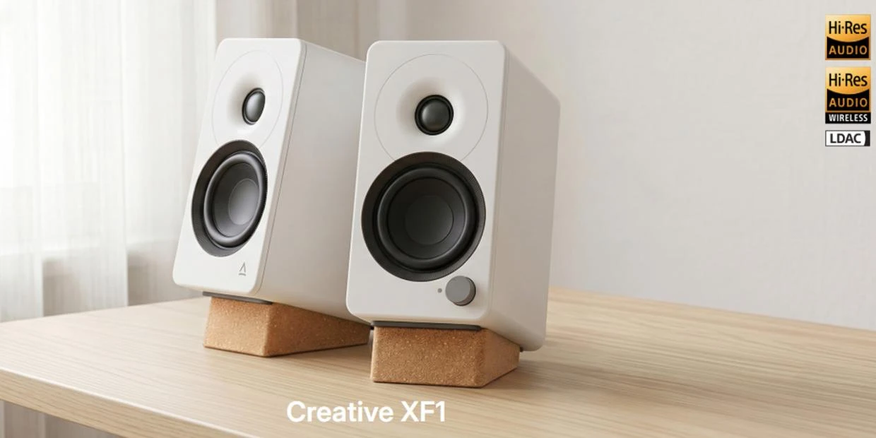 Boxe PC Creative XF1 2.0, 72W, Bluetooth 6.0, Jack 3.5mm, USB-C, Alb 1 Lerato.ro