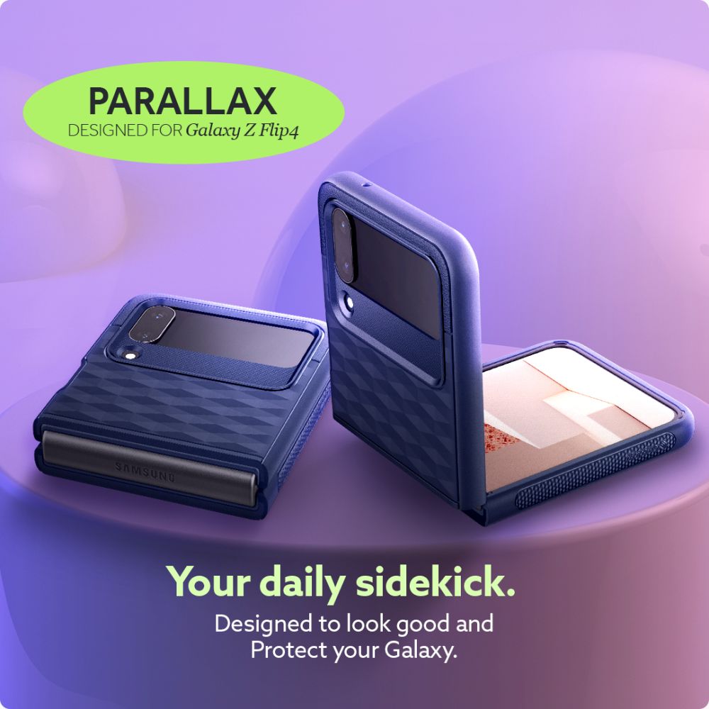 Carcasa Caseology Parallax compatibila cu Samsung Galaxy Z Flip 4 5G Midnight Blue 1 Lerato.ro
