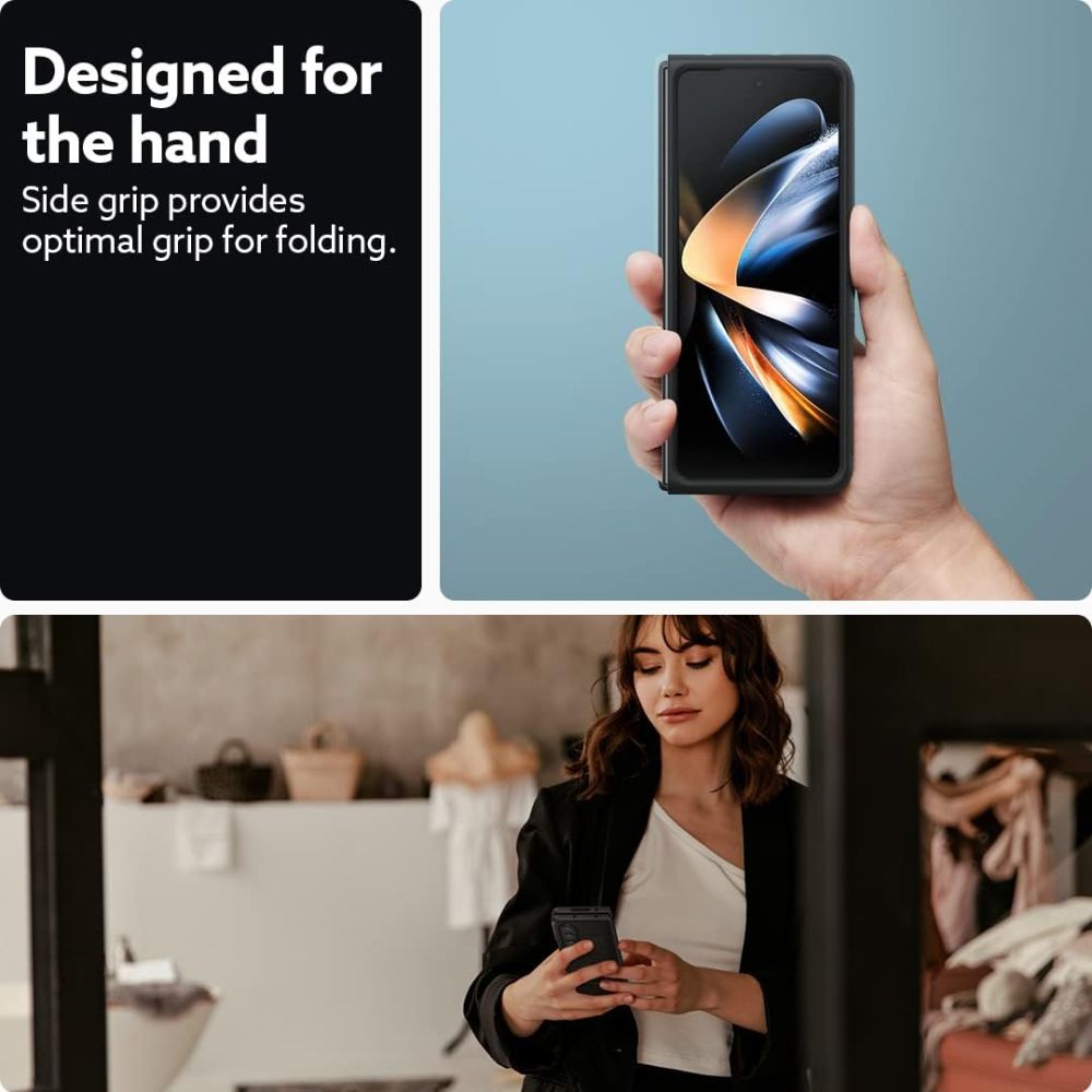 Carcasa Caseology Parallax compatibila cu Samsung Galaxy Z Fold 5 Matte Black 1 Lerato.ro