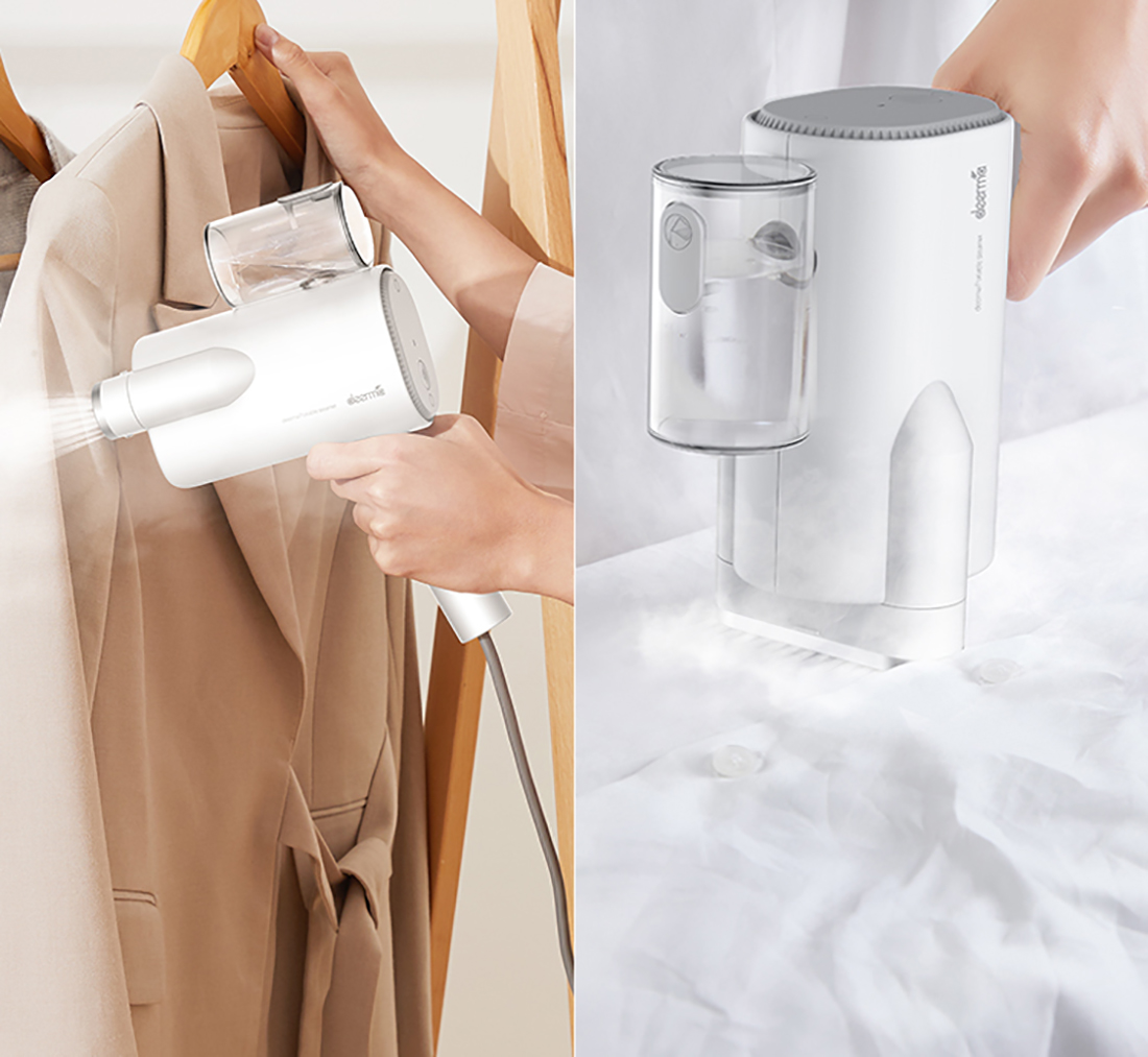 Aparat de calcat vertical cu abur Deerma HS007, Cu fir, 870W, Capacitate 100ml, Alb 1 Lerato.ro